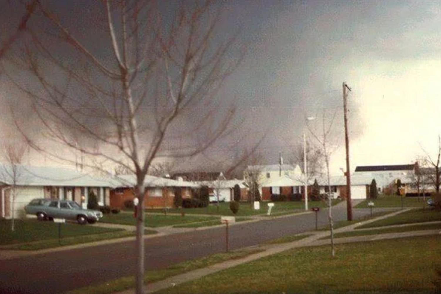 Tornado moving through Xenia. Photo credit unknown.