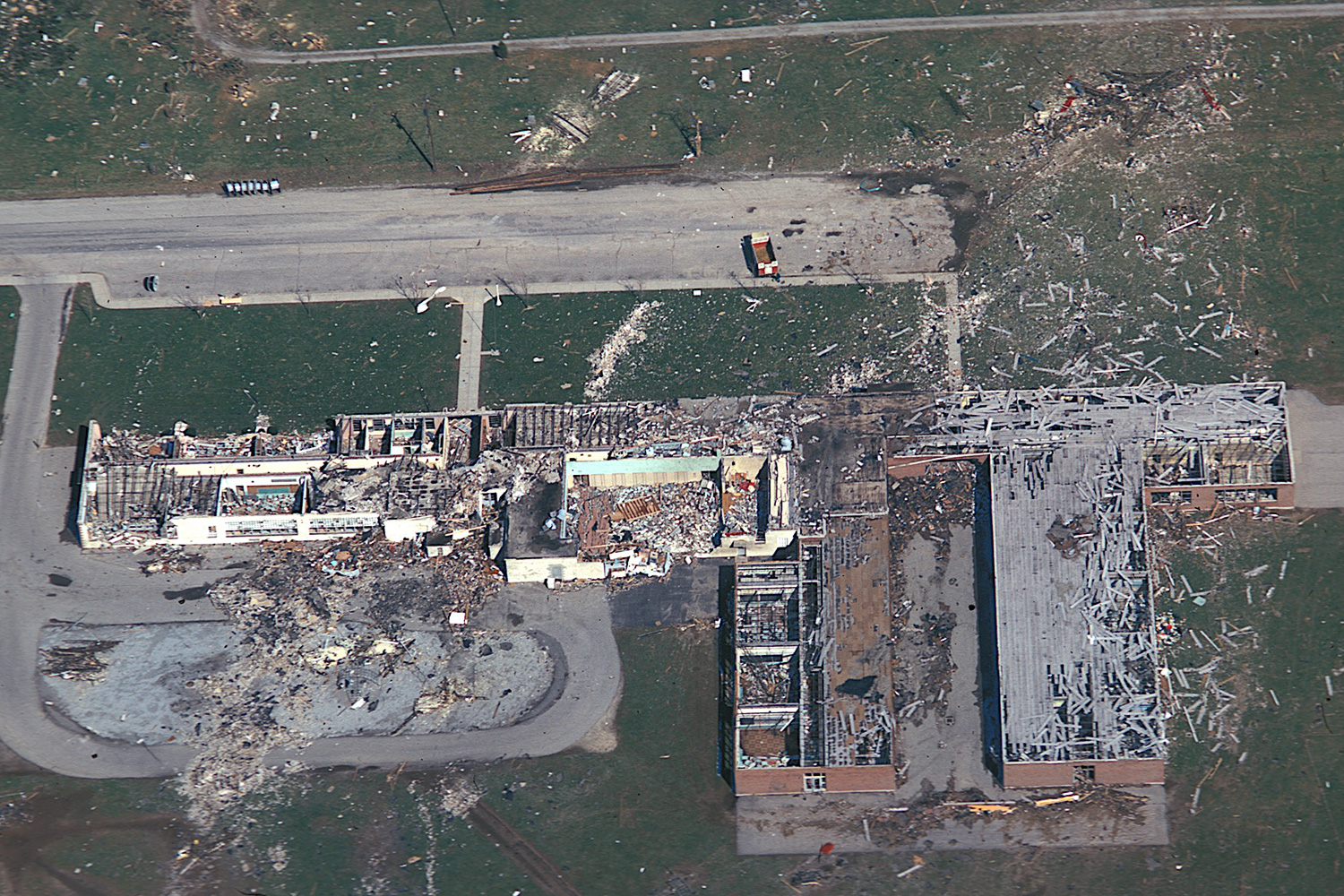 Xenia High School damage. Photo provided by NWS Wilmington.